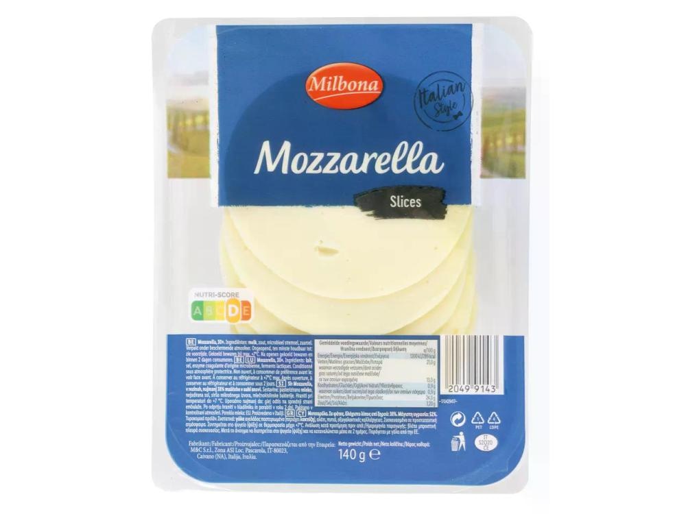 MILBONA Mozzarella v rezinah 140 g - Akcija v trgovini Lidl