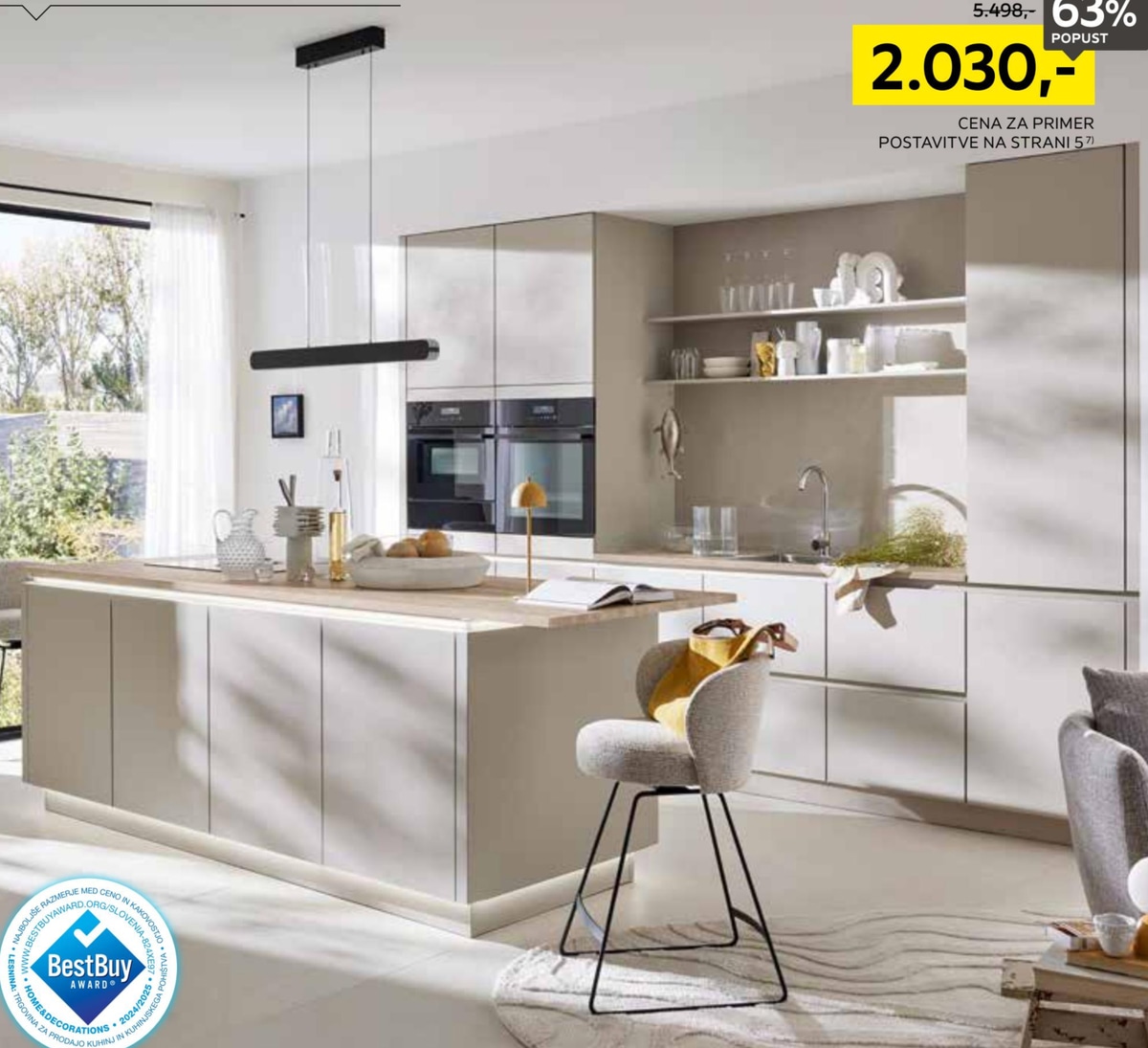 Kuhinja po meri Venda - Akcija v trgovini Lesnina