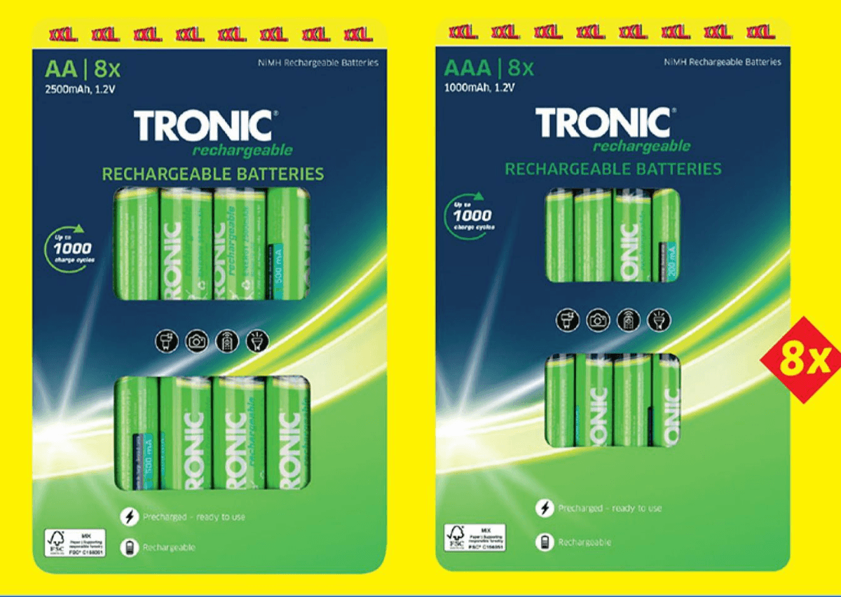 Tronic polnilne baterije 8 kosov Akcija u trgovini Lidl