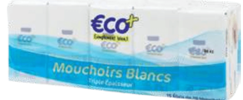 Papirnati Robčki Eco 15x 10 kosov - Akcija v trgovini E.Leclerc