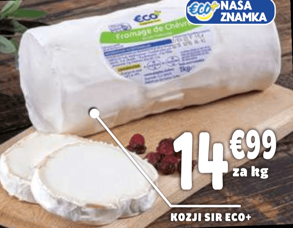 Kozji sir ECO+ 1 kg - Akcija v trgovini E.Leclerc