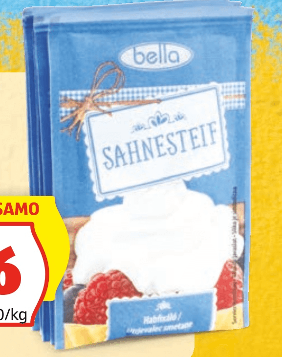 Utrjevalec smetane 5x8g Bella - Akcija v trgovini Hofer