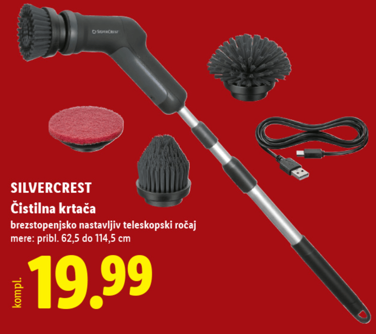 Silvercrest Čistilna krtača - Akcija v trgovini Lidl