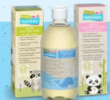 Cinkova/vlažilna krema/otroška kopel 100 ml HelloBaby - Akcija v trgovini Eurospin