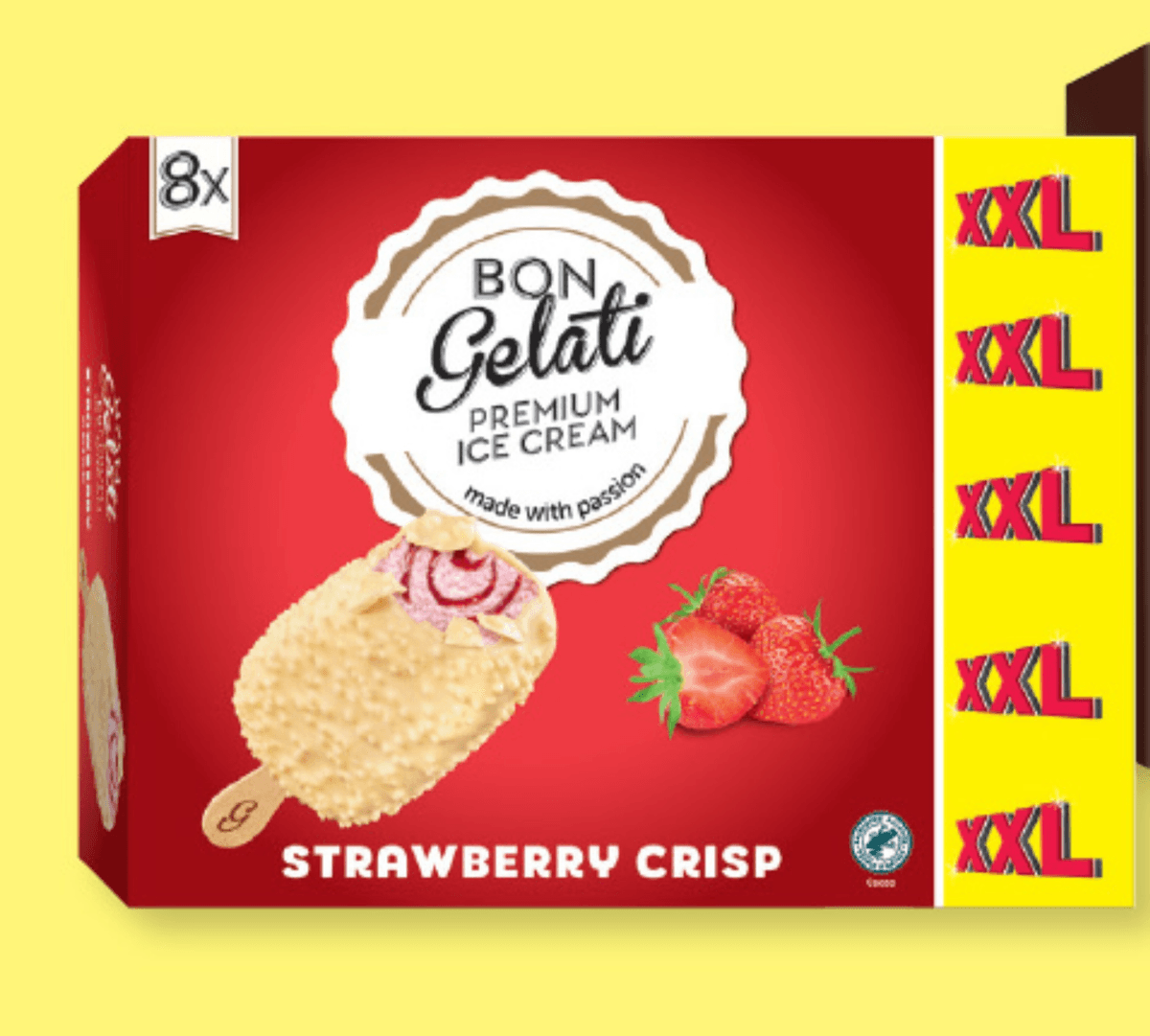 Bon Gelati Sladoled na palčki XXL 8 x 120 ml - Akcija v trgovini Lidl