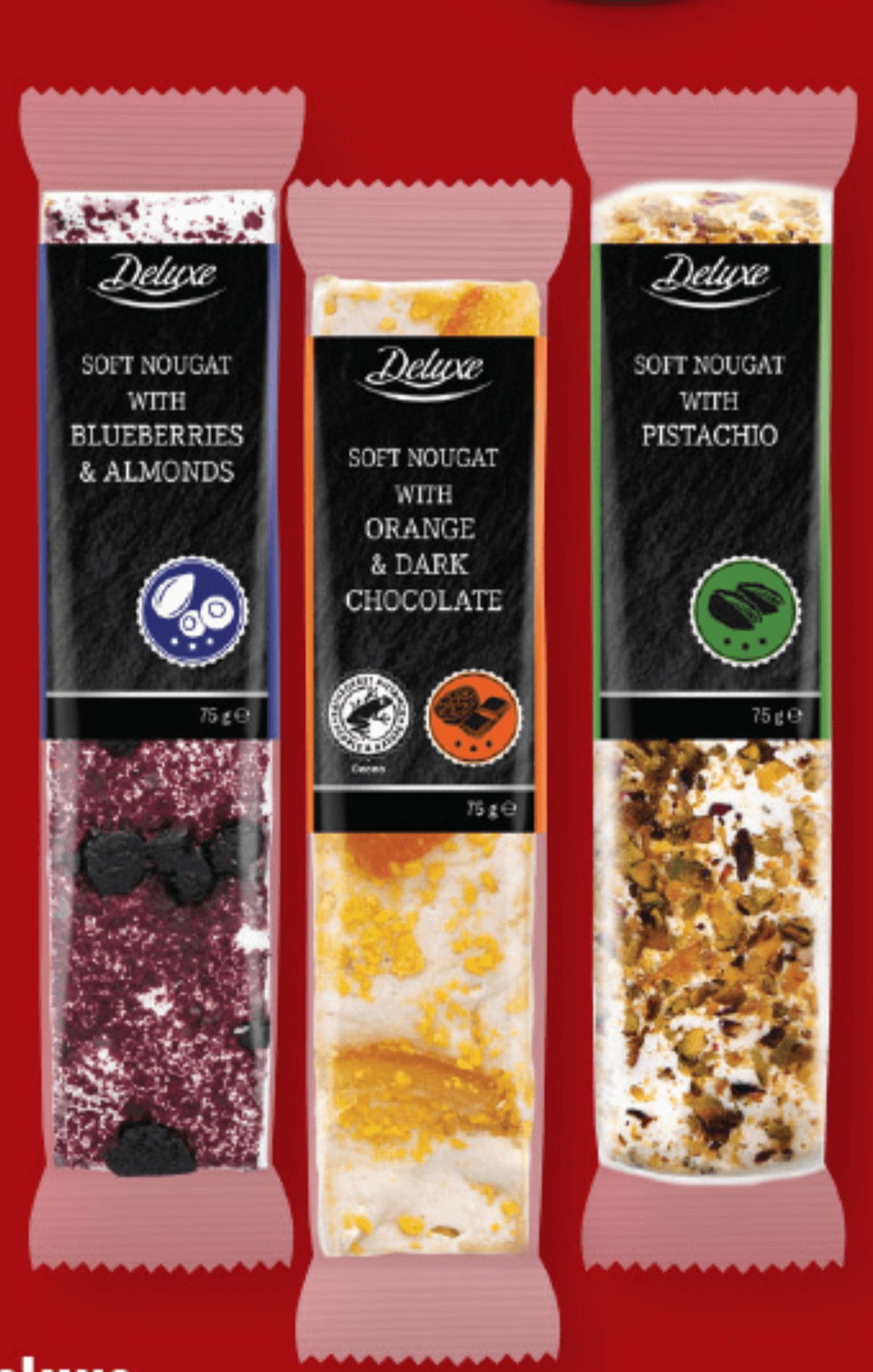 Deluxe Mehki nougat 75 g - Akcija v trgovini Lidl