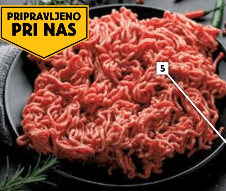 Mesni pripravek iz govejega in svinjskega mesa - Akcija v trgovini E.Leclerc