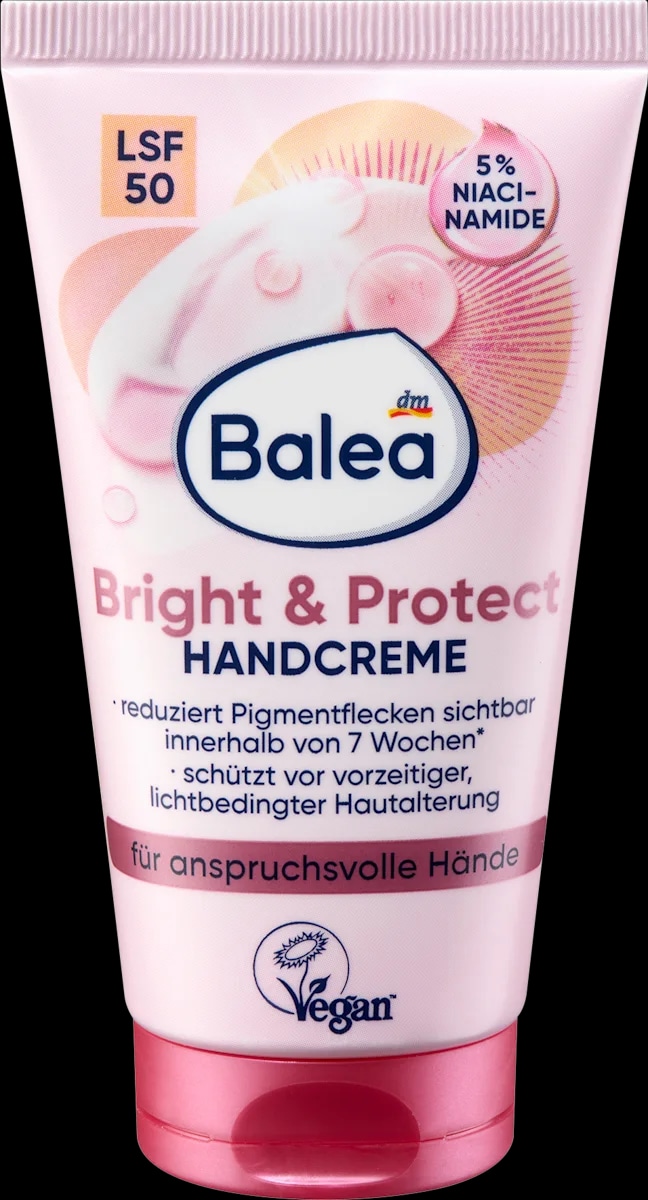 Balea Bright & Protect krema za roke s 5 % niacinamidov ZF 50 75 ml Akcija v trgovini Dm
