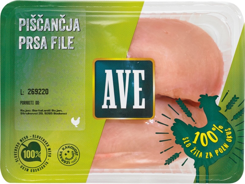 Vse pakirano piščančje meso Ave - Akcija v trgovini Spar