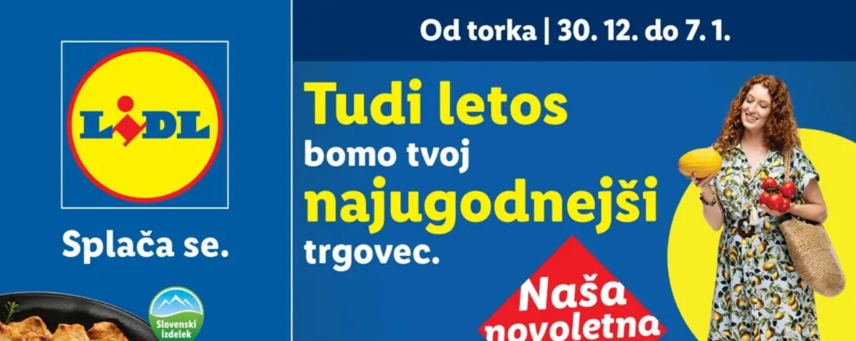 Najboljše akcije iz Lidl kataloga Živila od 30.12. do 07.01.2026