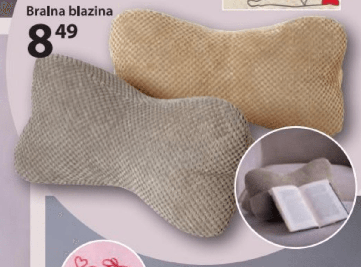 Bralna blazina - Akcija v trgovini NKD