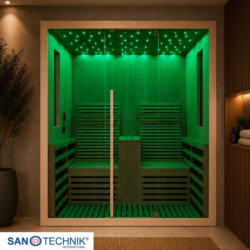 Infrardeča kabina/savna Sanotechnik Faro 2 124 x 116 x 190 cm Akcija v trgovini Jager