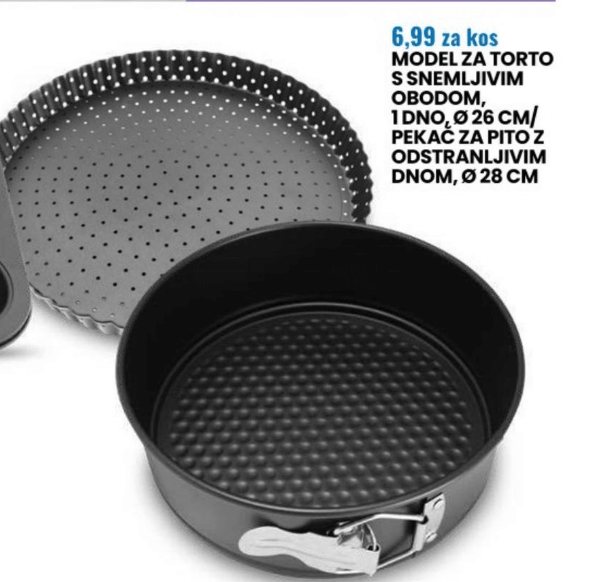 Model za torto s snemljivim obodom / Pekač za pito z odstranljivim dnom Vicinoate - Akcija v trgovini Eurospin