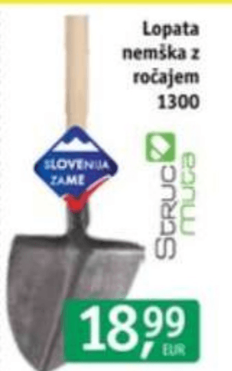 Lopata nemška z ročajem - Akcija v trgovini Jager