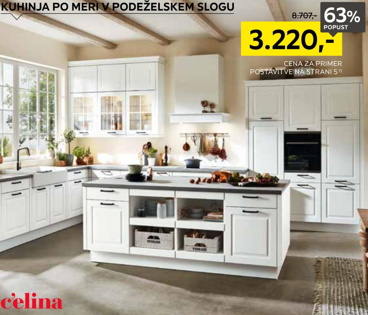 Kuhinja, pribl. 245 X 305 cm - Akcija v trgovini Lesnina