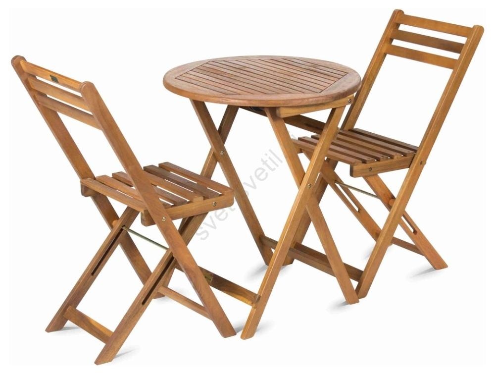 Balkonski set vključuje mizo, dim. 60 X 74 X 60 cm, in dva stola. - Akcija v trgovini Lesnina