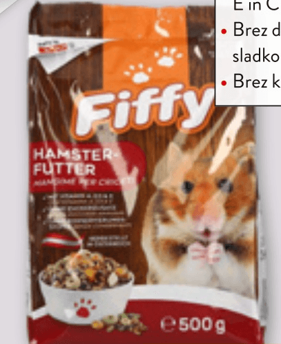 Fiffy Hrana za hrčke 500 g - Akcija v trgovini Spar