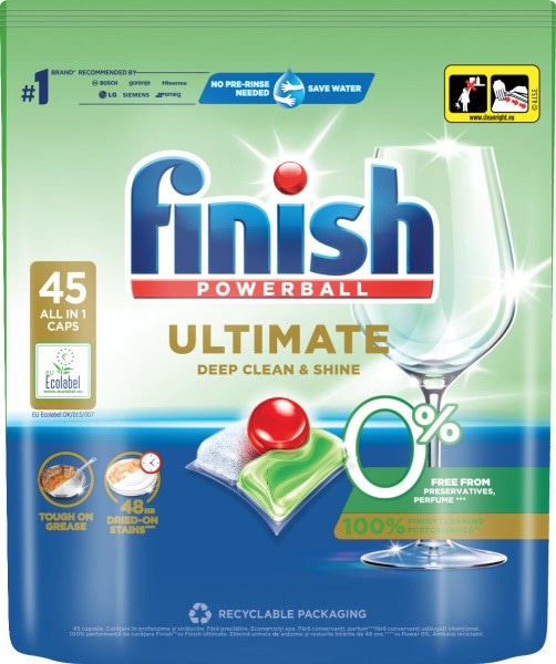 Finish detergent za strojno pomivanje posode 45/1, 60/1, 80/1 ali 2 x 650 ml - Akcija v trgovini Spar