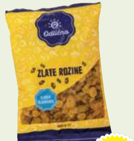 Zlate rozine 250 g Odlično - Akcija v trgovini E.Leclerc