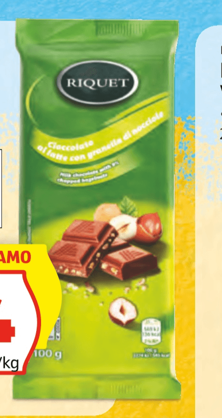 Mlečna čokolada z drobljenimi lešniki 100 g RIQUET - Akcija v trgovini Hofer