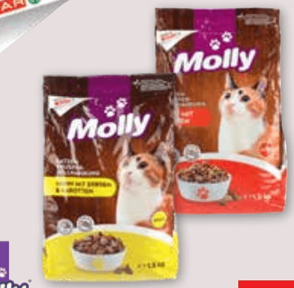 Molly Briketi za mačke 1,5 kg - Akcija v trgovini Spar