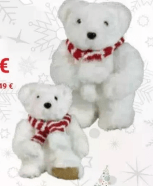 Božični medvedek 14 cm - Akcija v trgovini Pevex