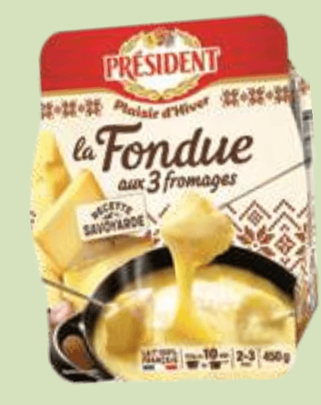 Sir za Fondue 450 g Président - Akcija v trgovini E.Leclerc