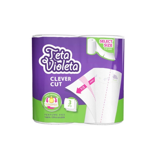 PAPIRNATE BRISAČE VIOLETA CLEVER CUT 2/1 - Akcija v trgovini E.Leclerc