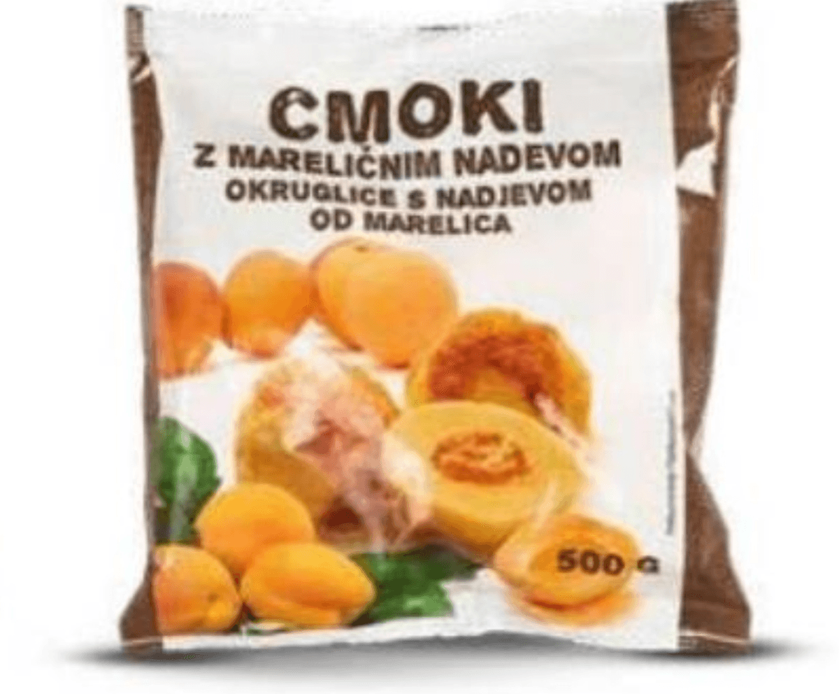 Cmoki z mareličnim nadevom 500 g Akcija v trgovini Eurospin