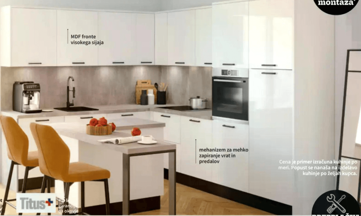 SARA kuhinja po meri - Akcija v trgovini Prima