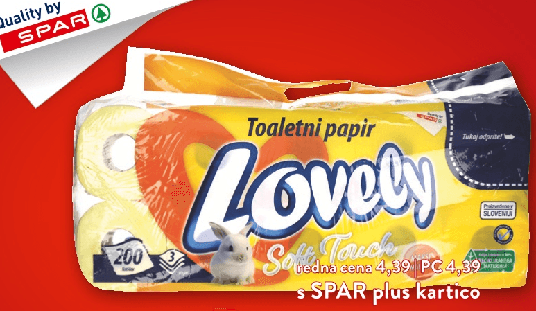 Lovely Toaletni papir 10/1 - Akcija v trgovini Spar