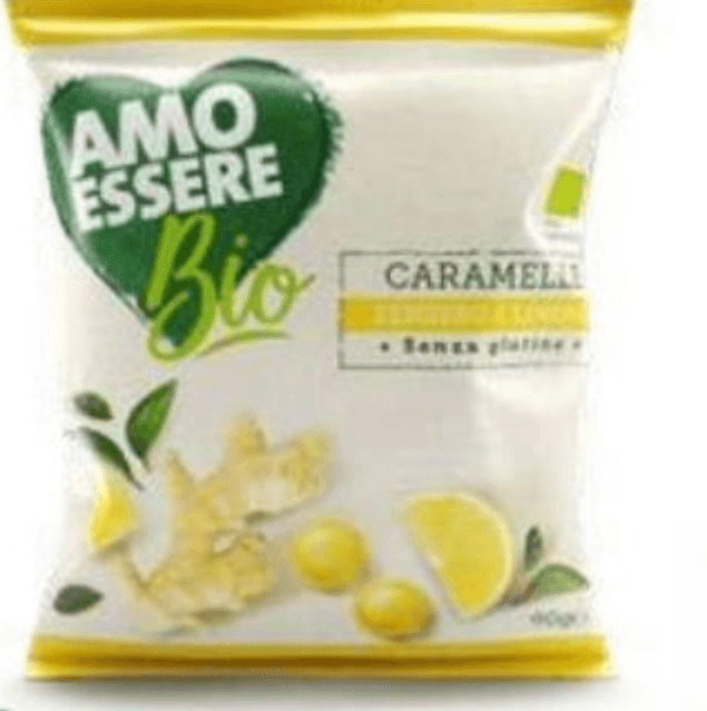 Bio Bonboni Ingver in Limona 90 g AMO ESSERE Bio - Akcija v trgovini Eurospin