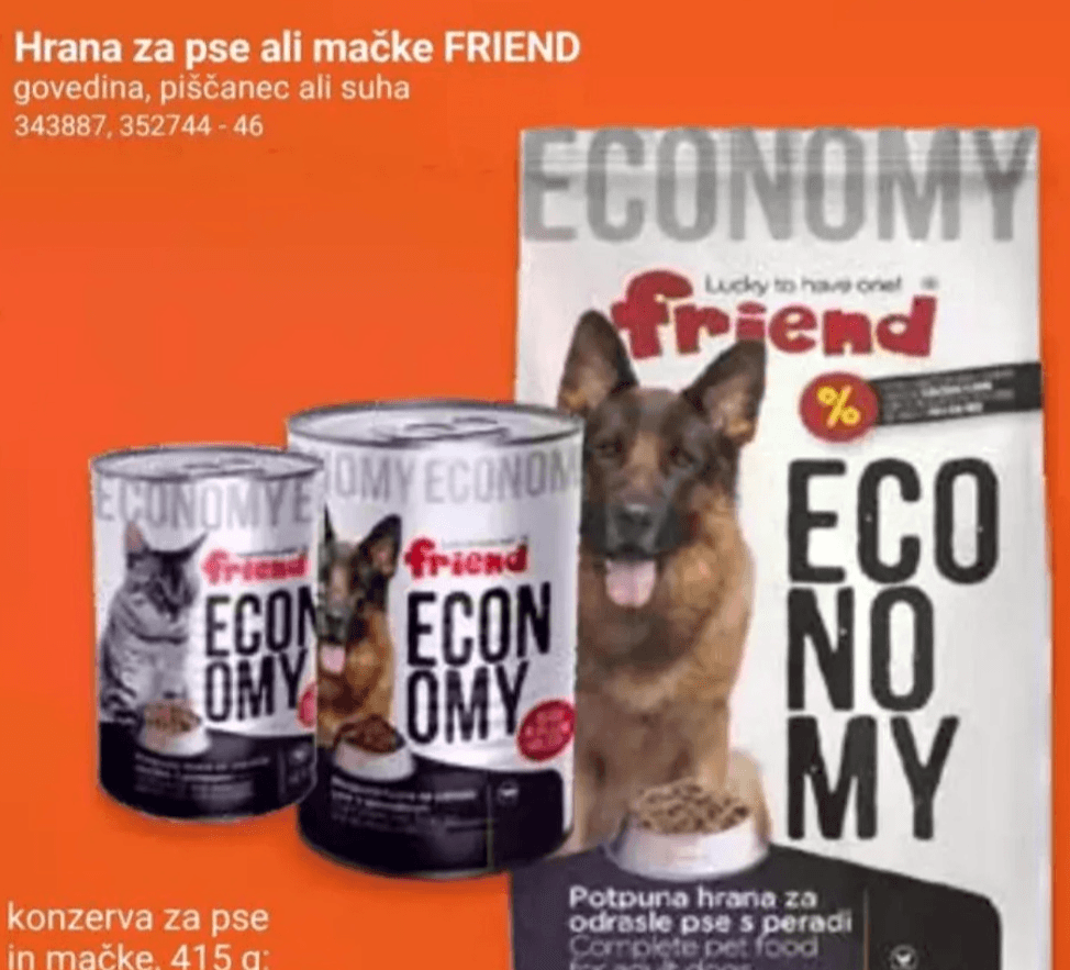 Friend konzerva za pse in mačke 415 g - Akcija v trgovini Pevex