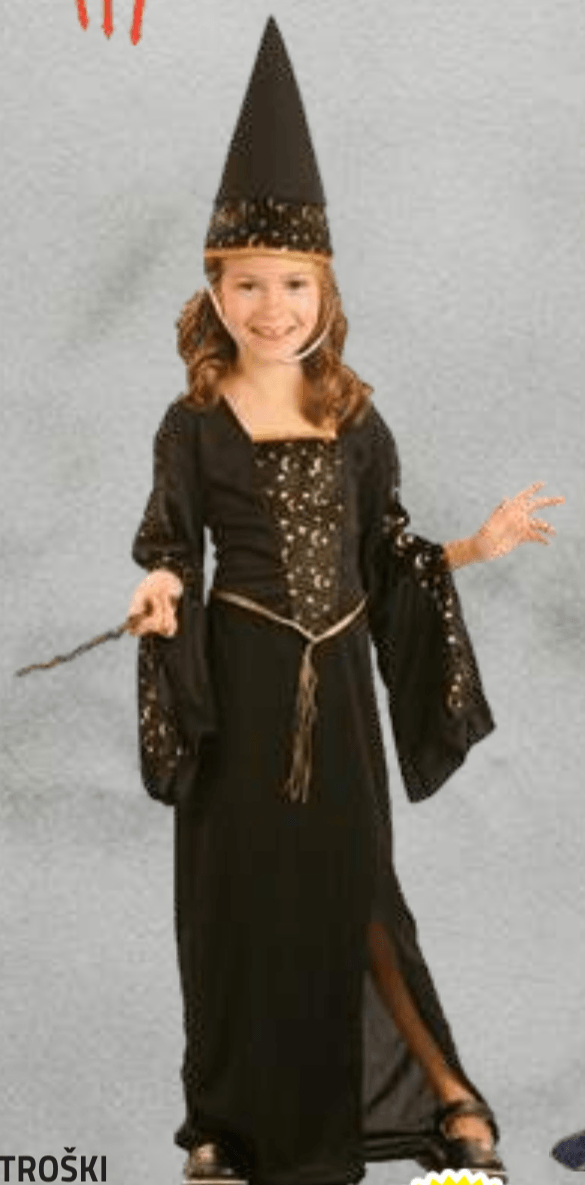 Otroški kostum Čarovnica - Akcija v trgovini E.Leclerc