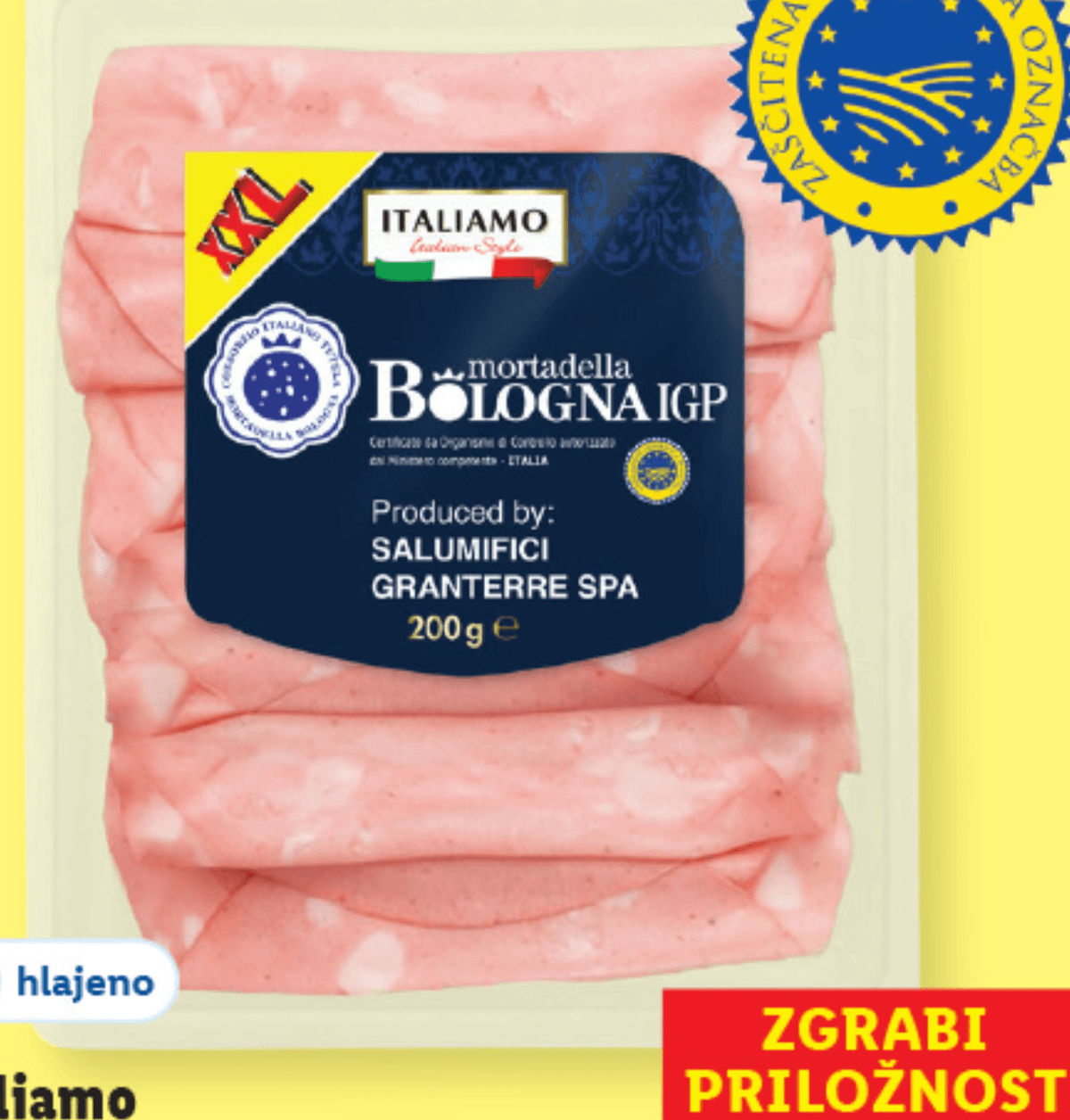 Italiamo Italijanska mortadela 200 g - Akcija v trgovini Lidl