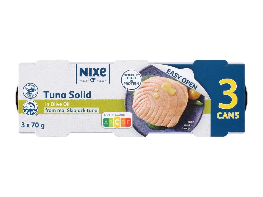 Nixe Tuna v oljčnem olju 3 x 70 g - Akcija v trgovini Lidl
