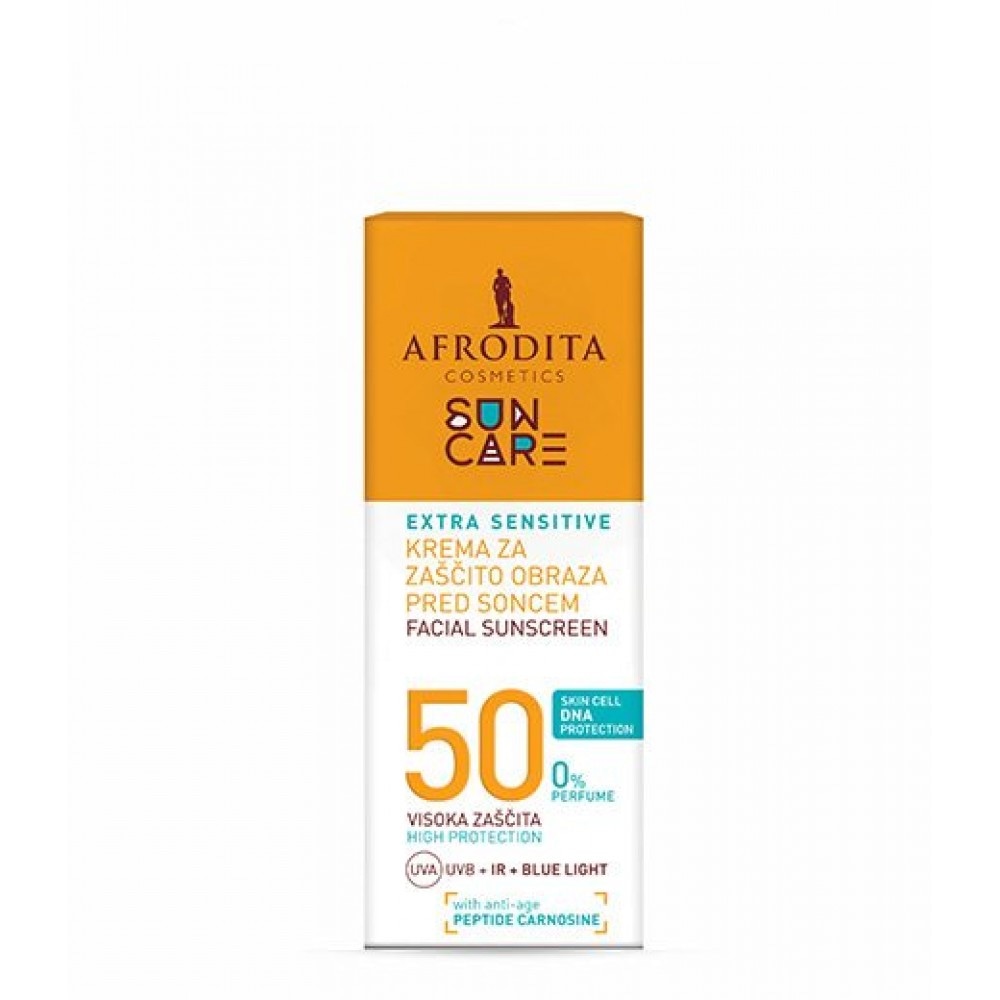 AFRODITA COSMETICS Sun Care krema za zaščito obraza 50 ml - Akcija v trgovini Dm