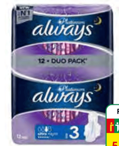 Always Damski vložki 12/1 - Akcija v trgovini Jager