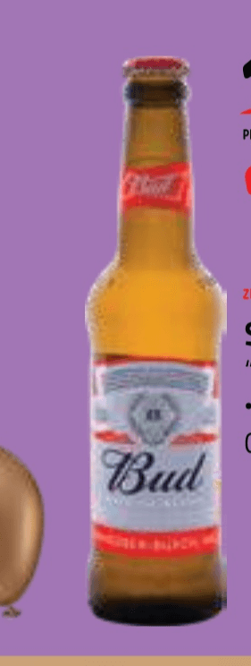 SVETLO PIVO BUD 0,33 l - Akcija v trgovini E.Leclerc