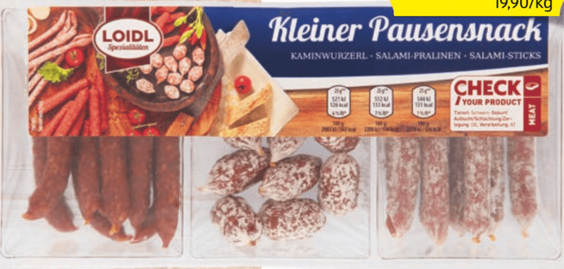 Loidl Prigrizek iz salamic 200 g - Akcija v trgovini Hofer