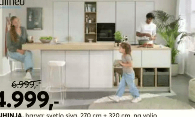 Culineo kuhinja 270 cm + 320 cm Akcija v trgovini Dipo