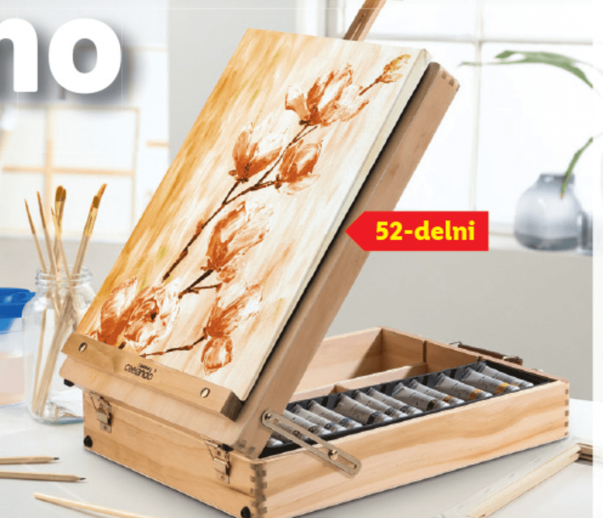 Crelado Kovček z namiznim slikarskim stojalom 52-delni crelando - Akcija v trgovini Lidl