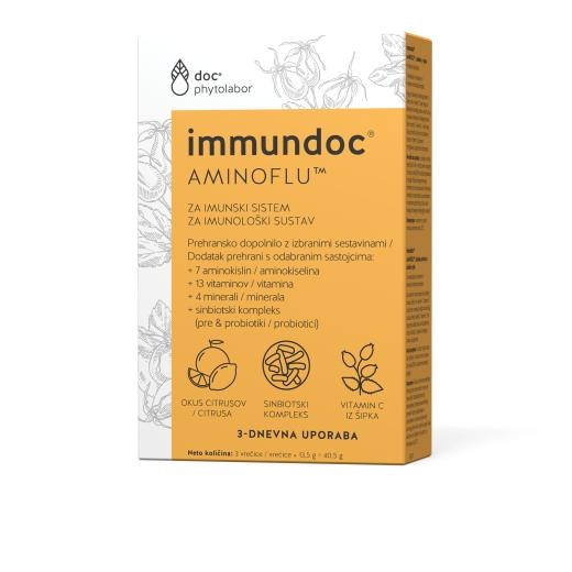 Immundoc prehransko dopolnilo Immundoc Aminoflu 10 vrečk - Akcija v trgovini E.Leclerc