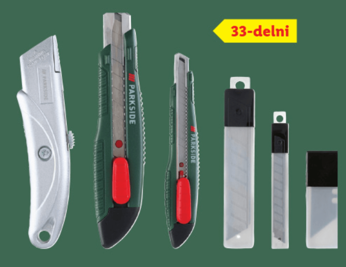Parkside Komplet nožev 33-delni - Akcija v trgovini Lidl