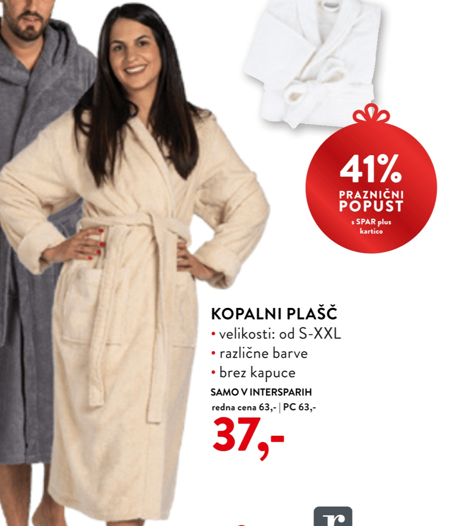 Kopalni plašč - Akcija v trgovini Spar