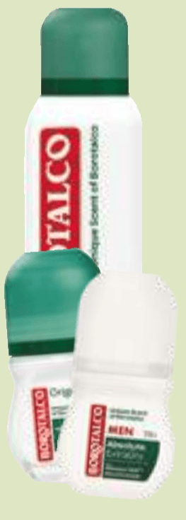 Ženski ali moški deodorant Borotalco roll on 50 ml ali stik 40 ml ali sprej 150 ml - Akcija v trgovini E.Leclerc