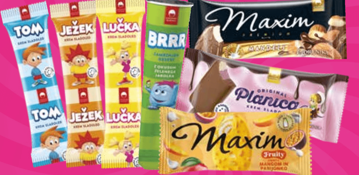 Sladoled ali desert na palčki od 70 do 120 ml Tom, Ježek, Lučka, BRRR, Maxim, Planica - Akcija v trgovini Tuš