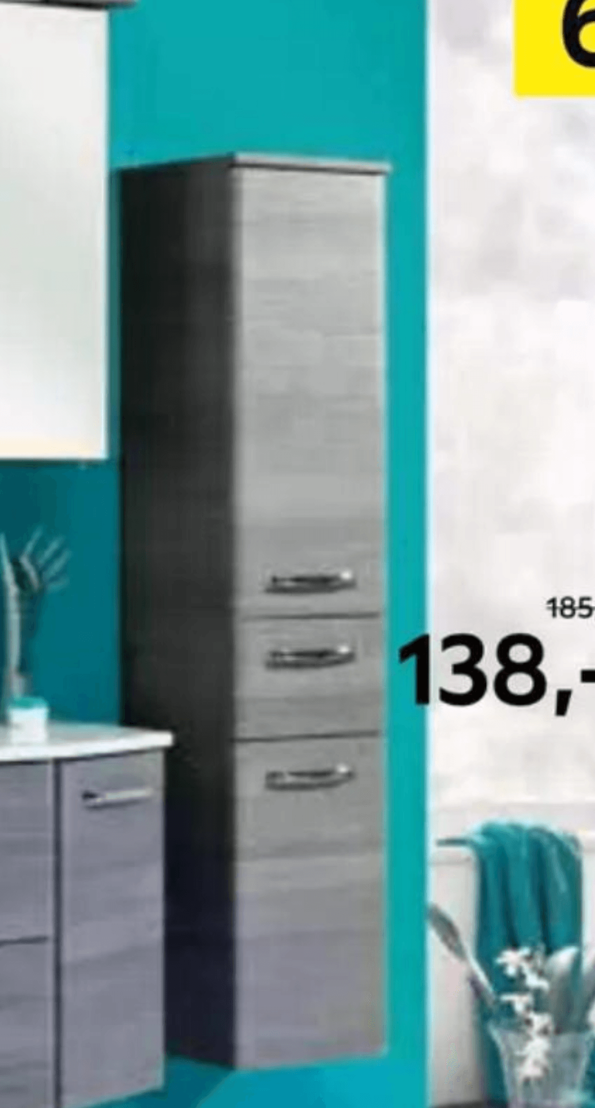 Visoka omarica Eleganca Sivega Hrast xora - Akcija v trgovini Lesnina