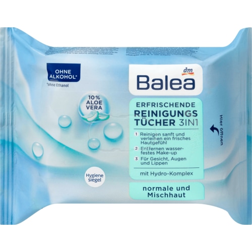 Balea 3v1 čistilni robčki 25 kosov - Akcija v trgovini Dm