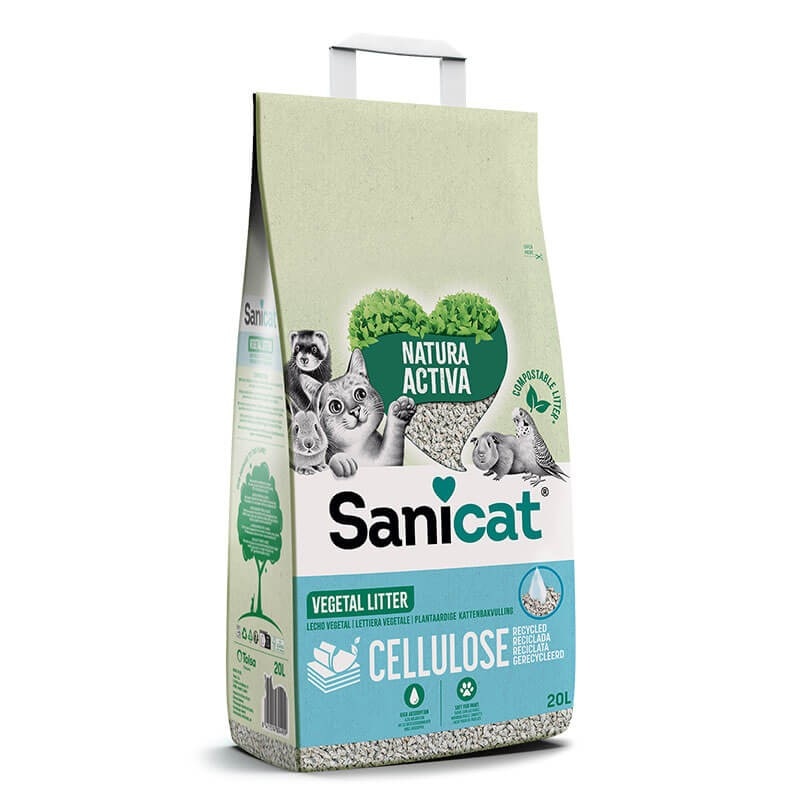 Sanicat posip iz reciklirane celuloze 20 l Akcija v trgovini Mr. Pet